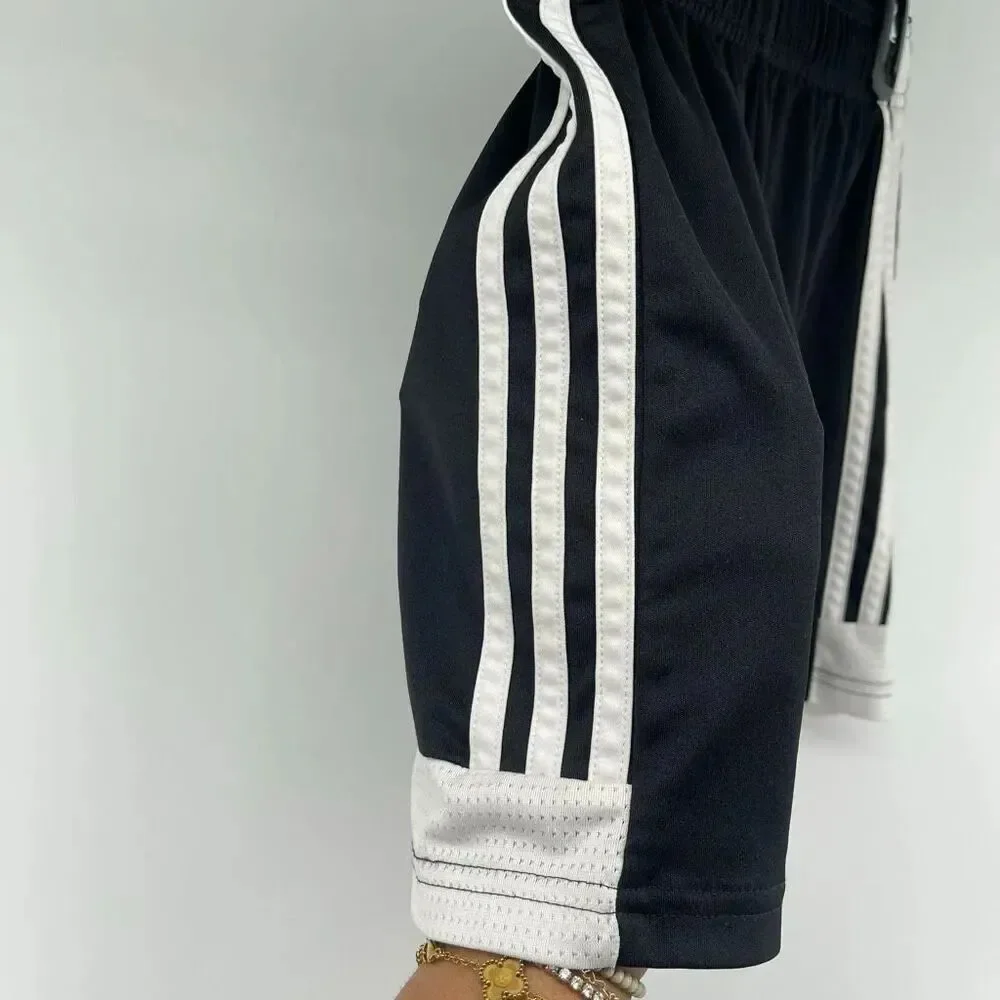 Adidas AeroReady Boys Black White Athletic Shorts Small Activewear Gym Shorts